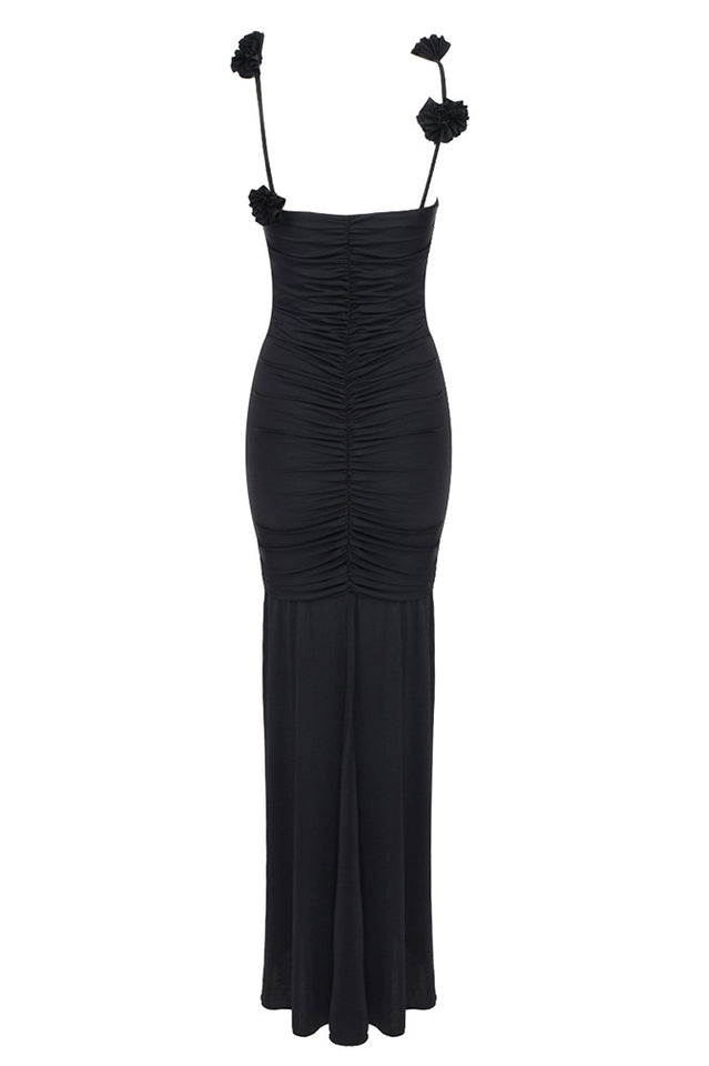 Elegant Floral Embellished Maxi Dress