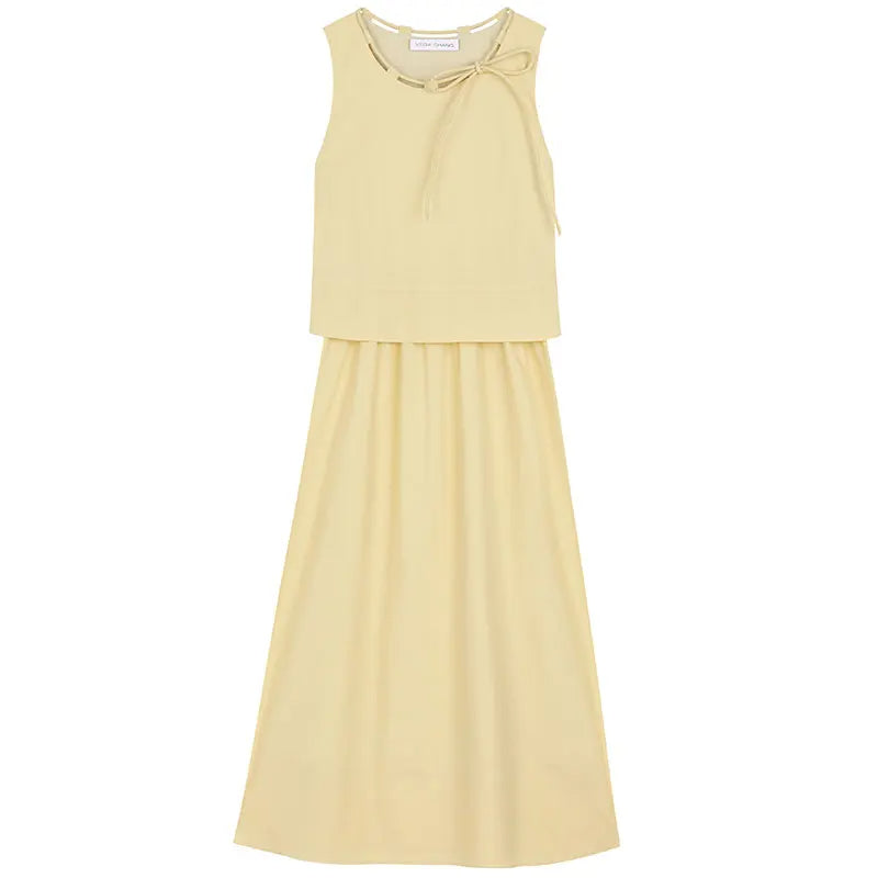 Summer Sleeveless Midi Dress – Relaxed Fit with Adjustable Straps