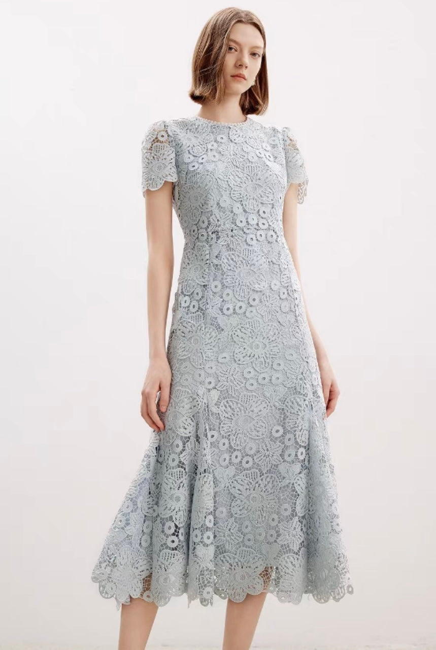 Timeless Grace Lace Midi Dress
