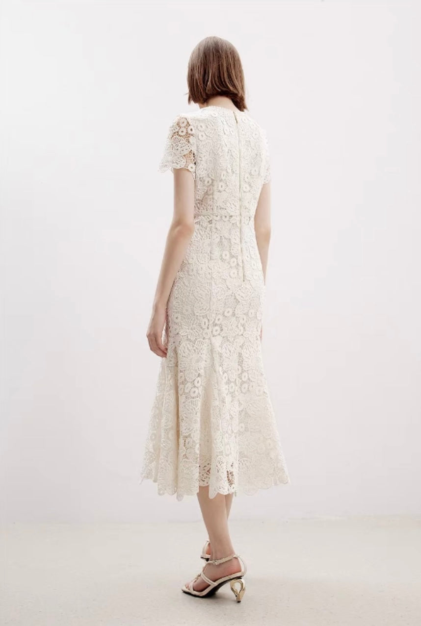 Timeless Grace Lace Midi Dress