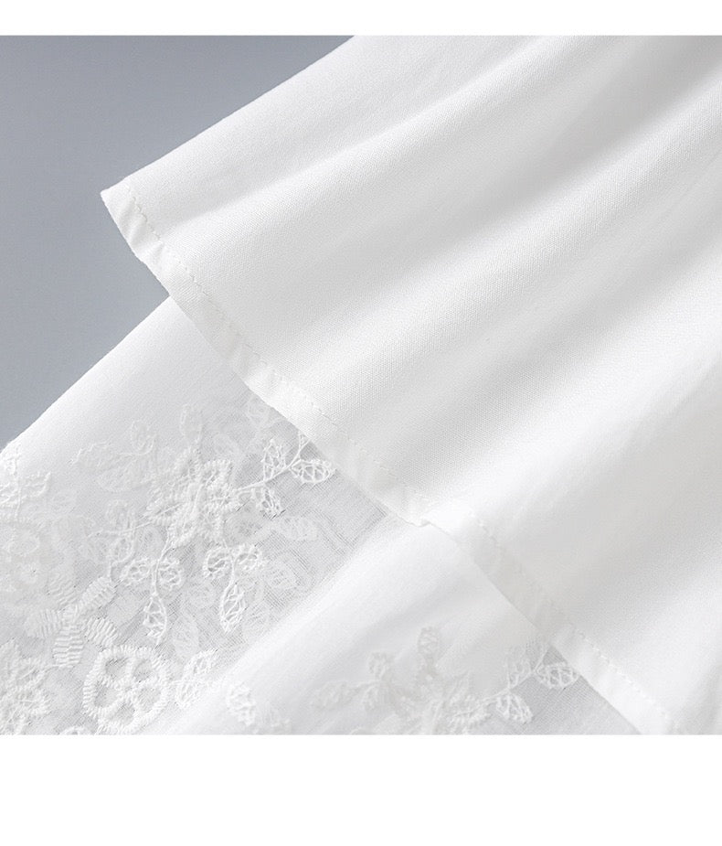 Élise Embroidered Tencel Two-Piece Skirt Set