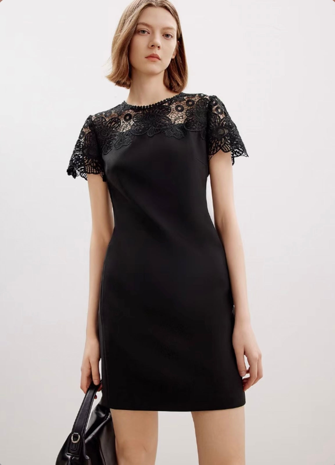 Elegant Embroidered Wrap Mini Dress