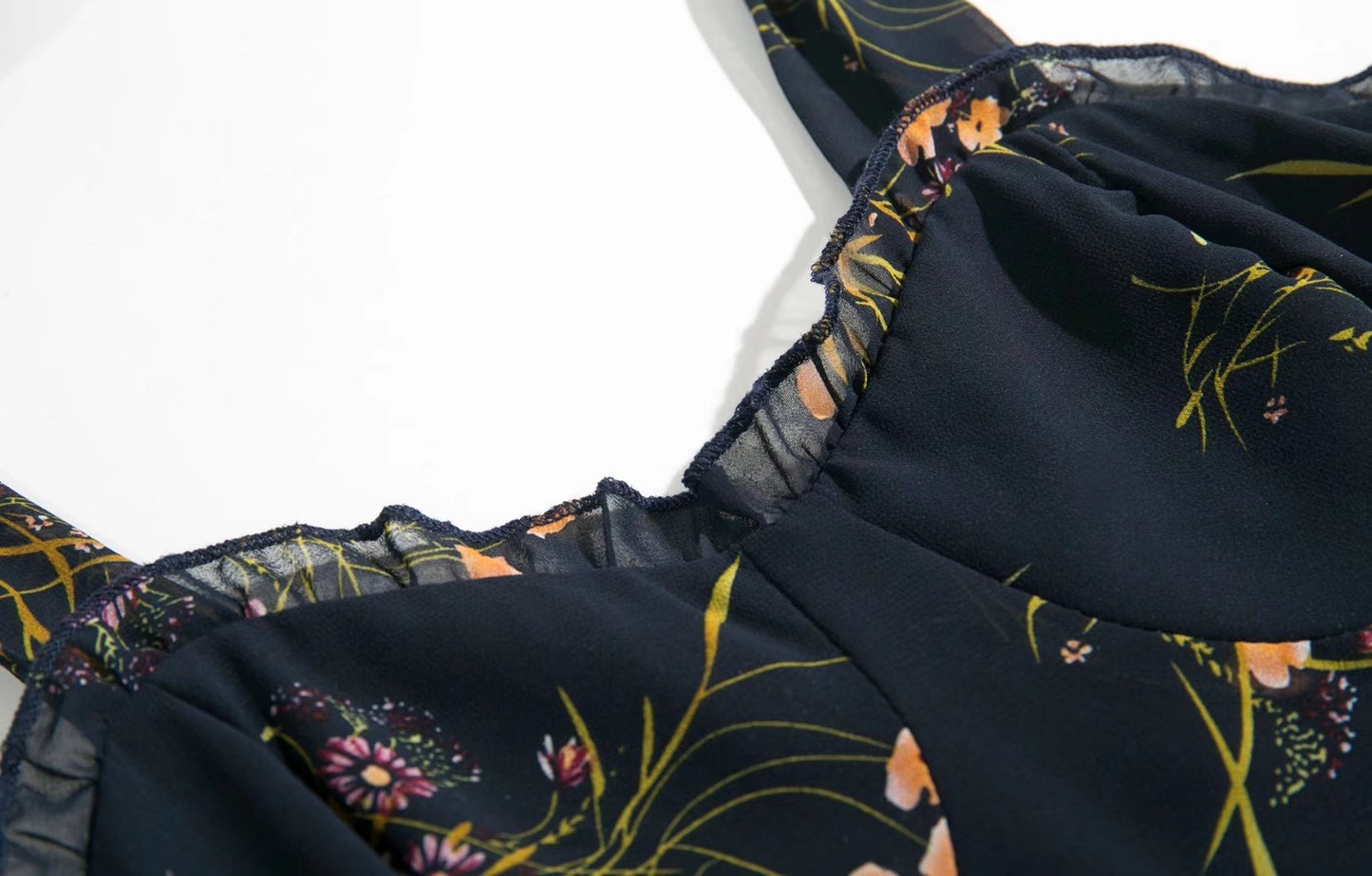 Retro Floral One-Shoulder Maxi Dress