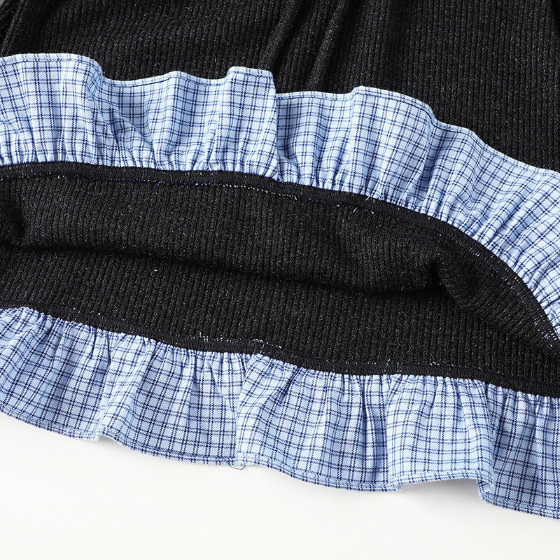 Slim Fit Knit Top with Flared Cuff Details – Long Sleeve Elegance
