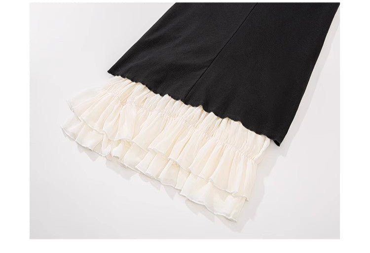 Layered Black Summer Dress