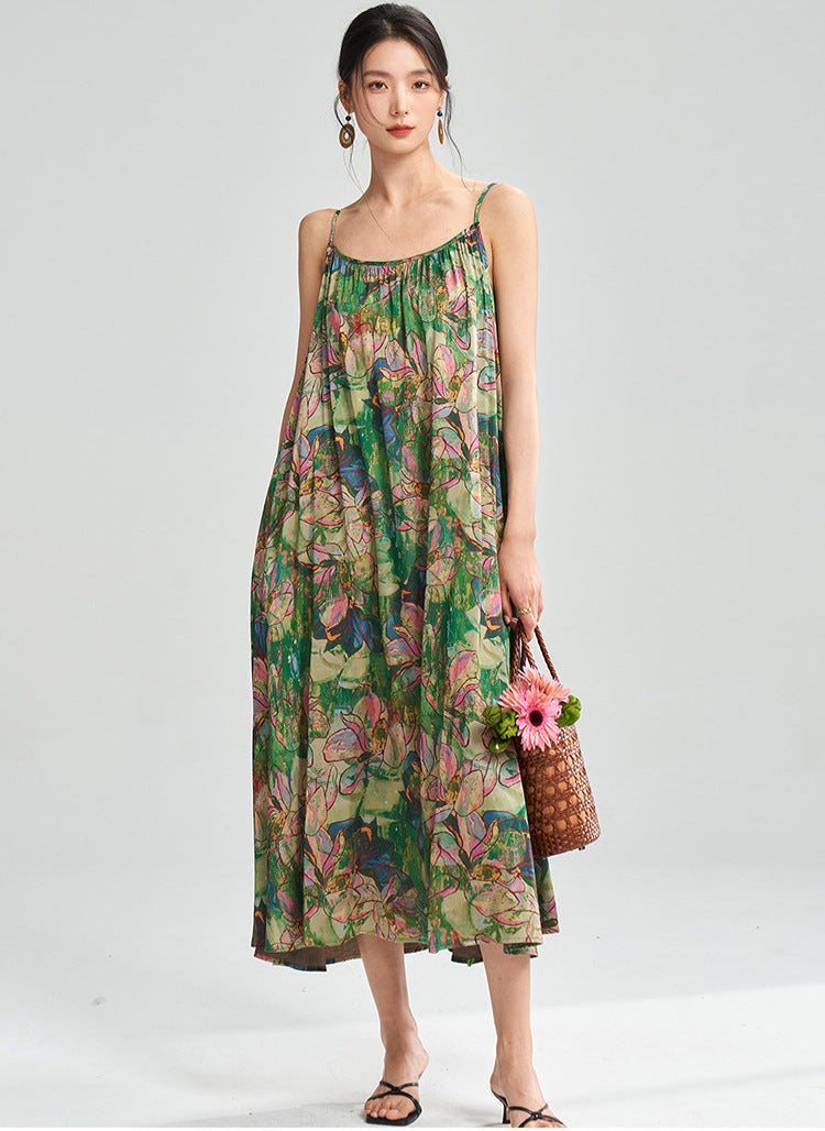 Floral Retro Sleeveless Loose Summer Dress