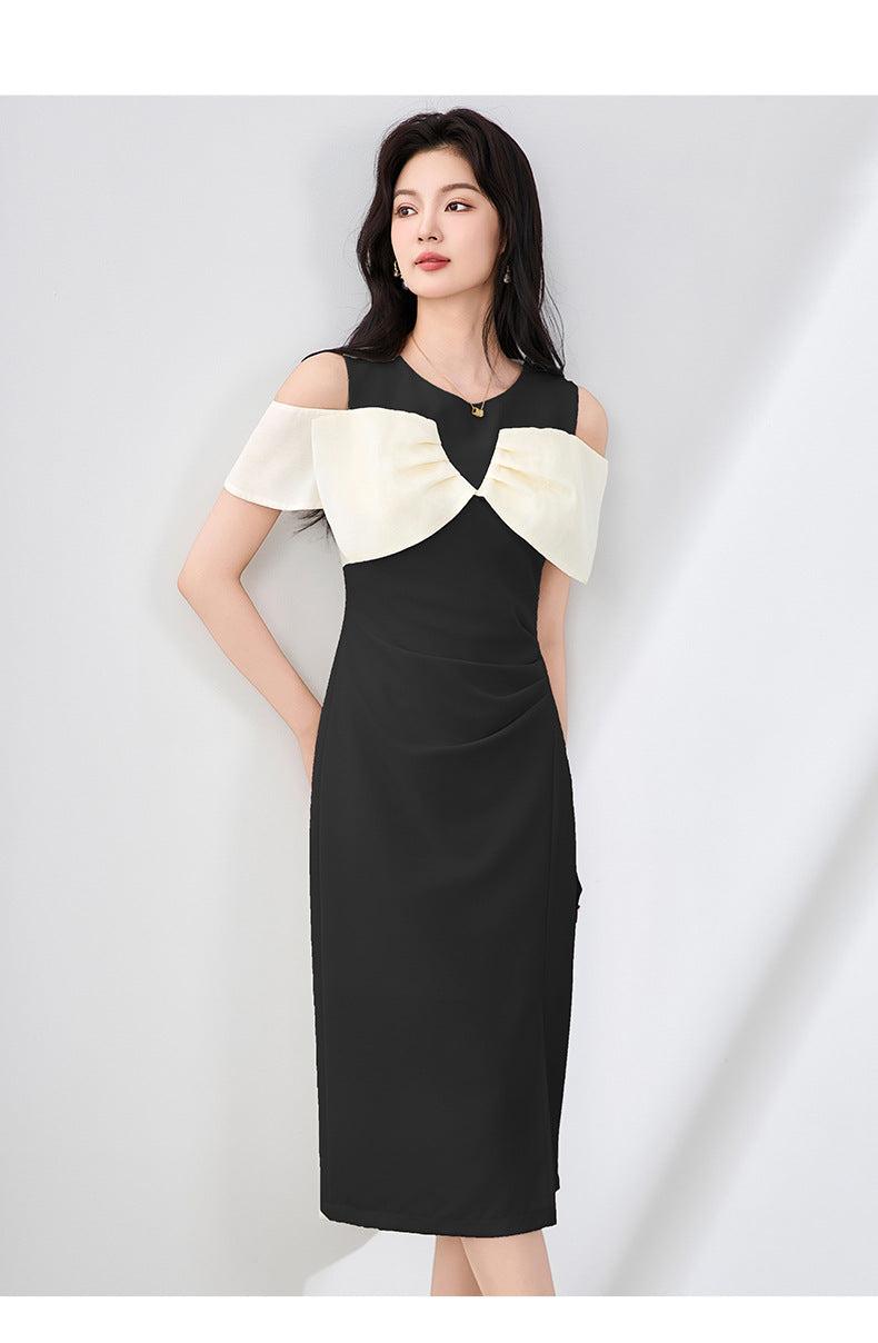 Summer Elegance Bow-Tie Midi Dress