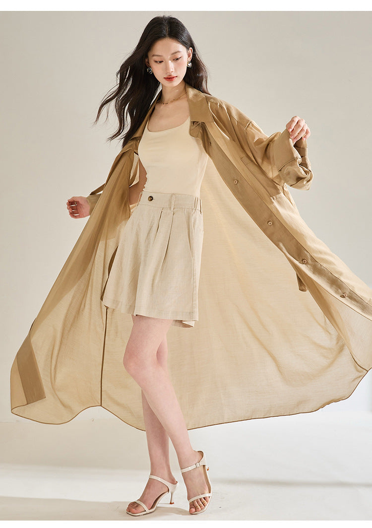 Lightweight Tencel Summer Trench Coat