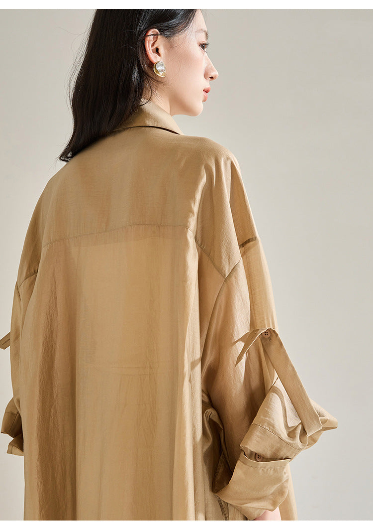 Lightweight Tencel Summer Trench Coat