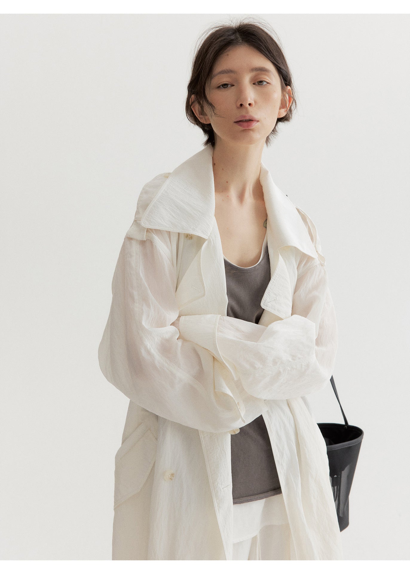 Satin Shine Sleeveless Summer Trench – One Size