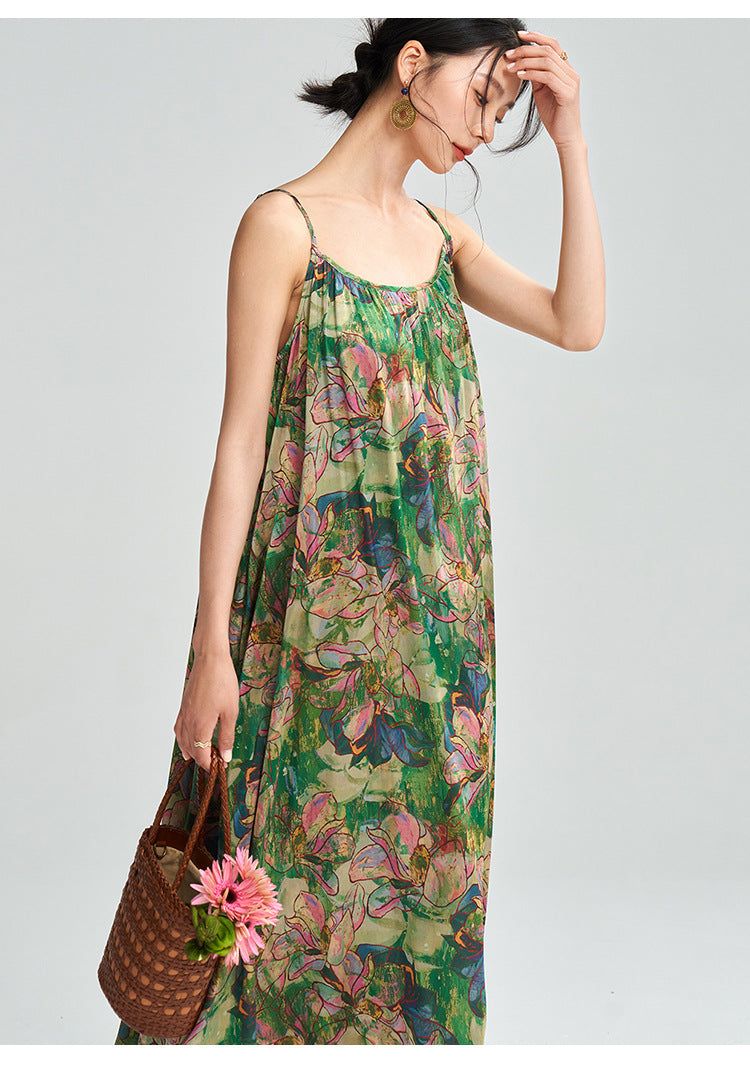 Floral Retro Sleeveless Loose Summer Dress