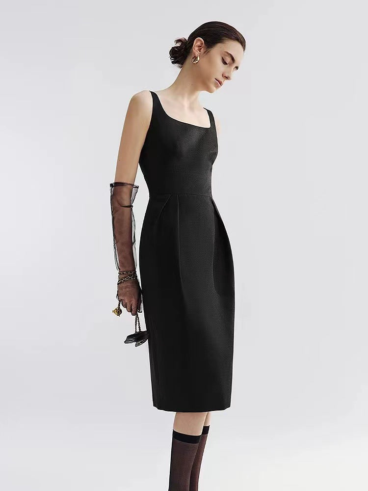 Elegant Essence – Acrylic Midi Dress
