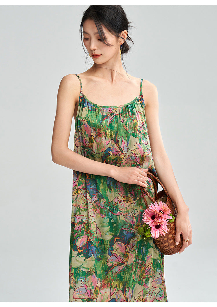 Floral Retro Sleeveless Loose Summer Dress