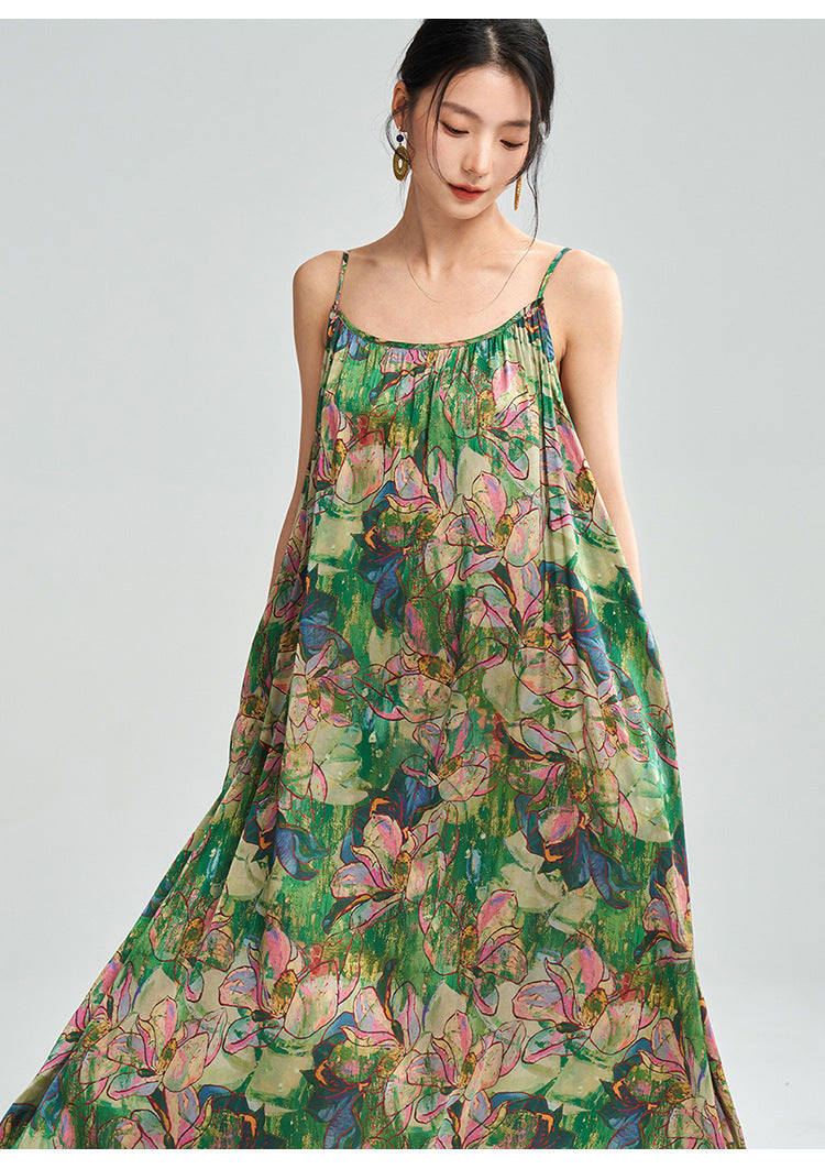 Floral Retro Sleeveless Loose Summer Dress