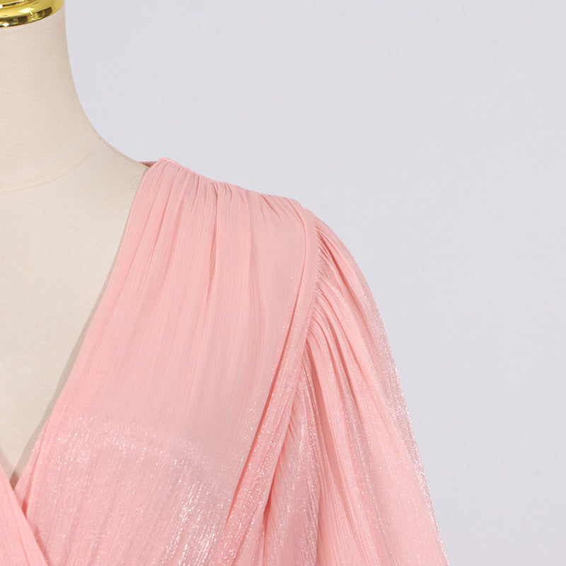 Retro Ruffle Elegance Maxi Dress – Summer Feminine Charm