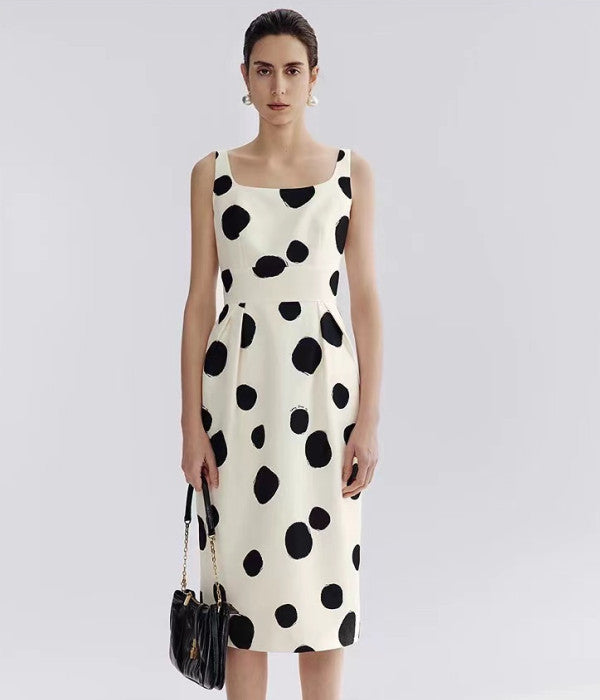 Elegant Essence – Acrylic Midi Dress