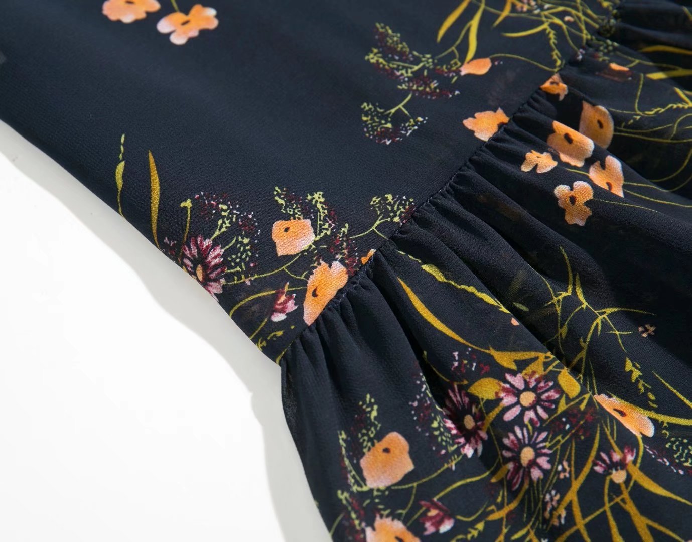Retro Floral One-Shoulder Maxi Dress