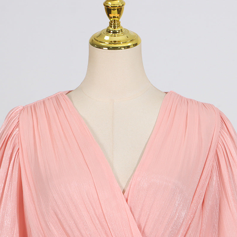 Retro Ruffle Elegance Maxi Dress – Summer Feminine Charm