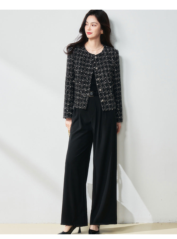 High-Waisted Straight-Leg Women's Trousers