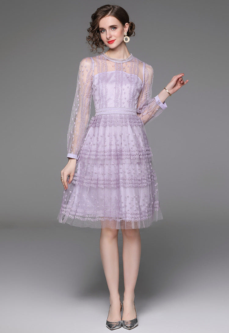 Lavender Breeze Mesh Dress