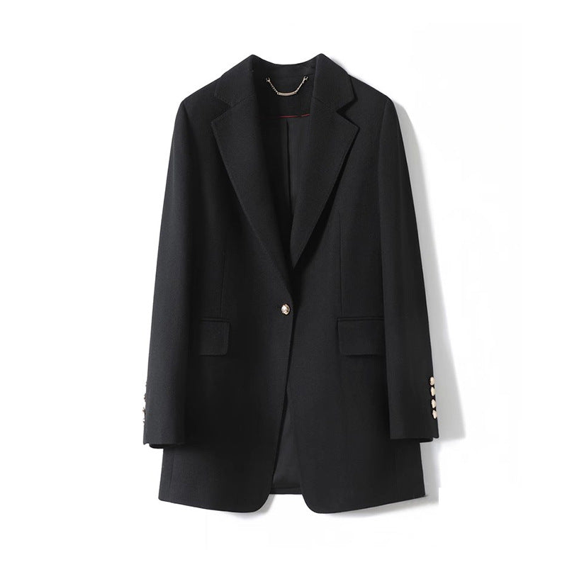 Tailored Grace – Classic Wool Blend Blazer