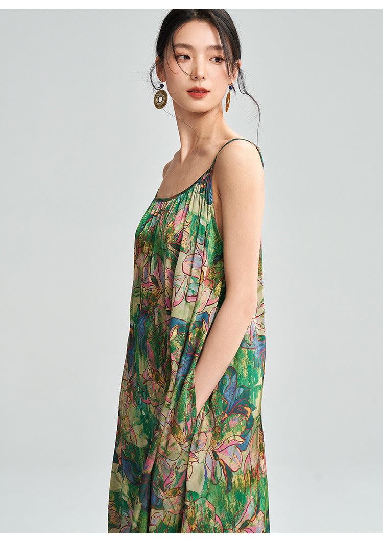 Floral Retro Sleeveless Loose Summer Dress