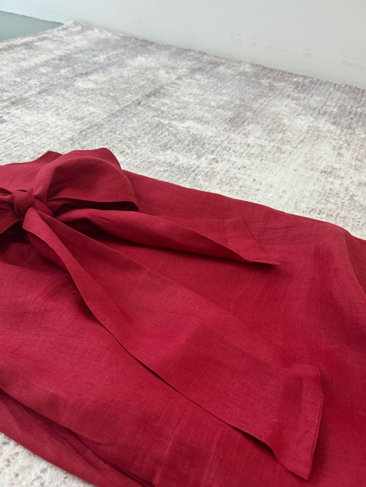 Linen Bow-Back Sleeveless Summer Dress