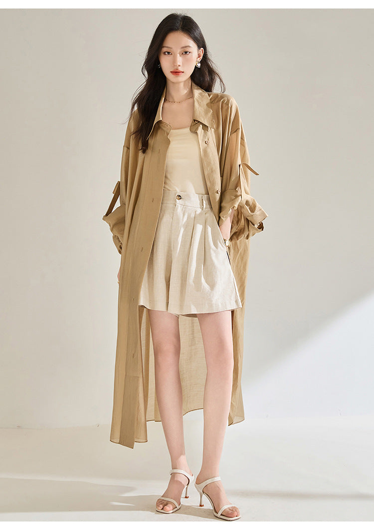 Lightweight Tencel Summer Trench Coat