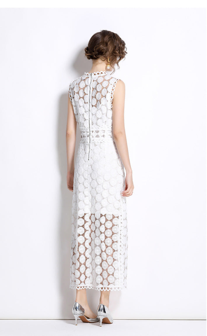 Lace Detail Two-Piece Maxi Dress Set