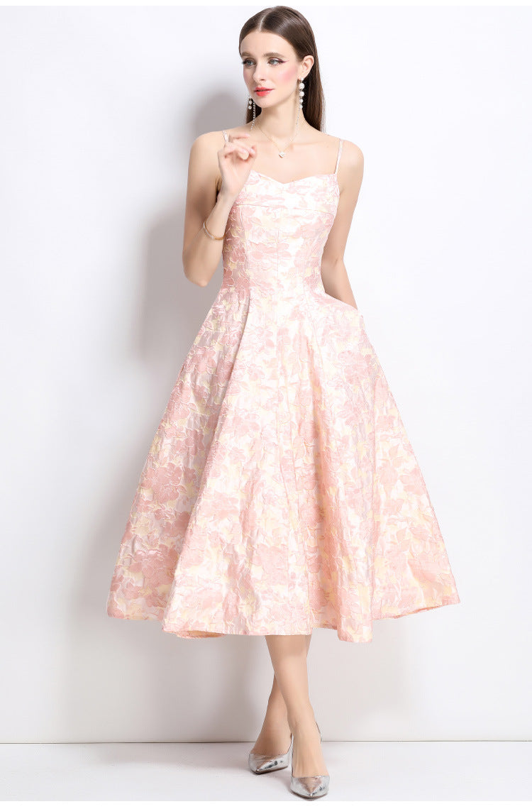 Jacquard Princess-Inspired A-Line Dress