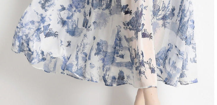 Ink Print Shirt Dress