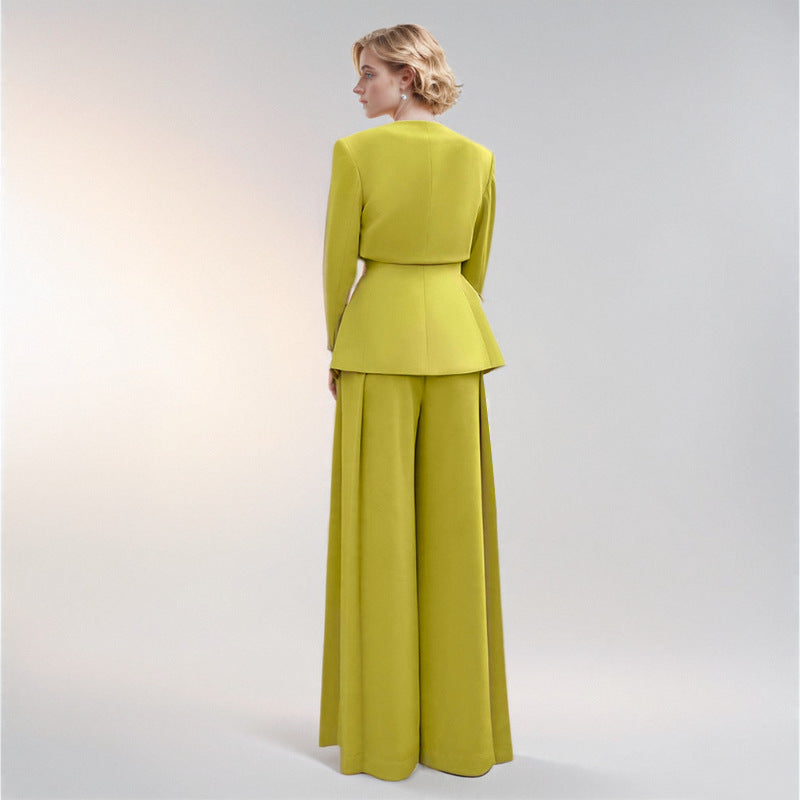 Urban Power Suit – Two-Piece Blazer & Wide-Leg Pants Set