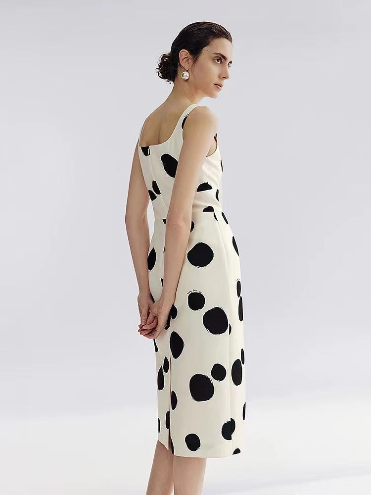 Elegant Essence – Acrylic Midi Dress