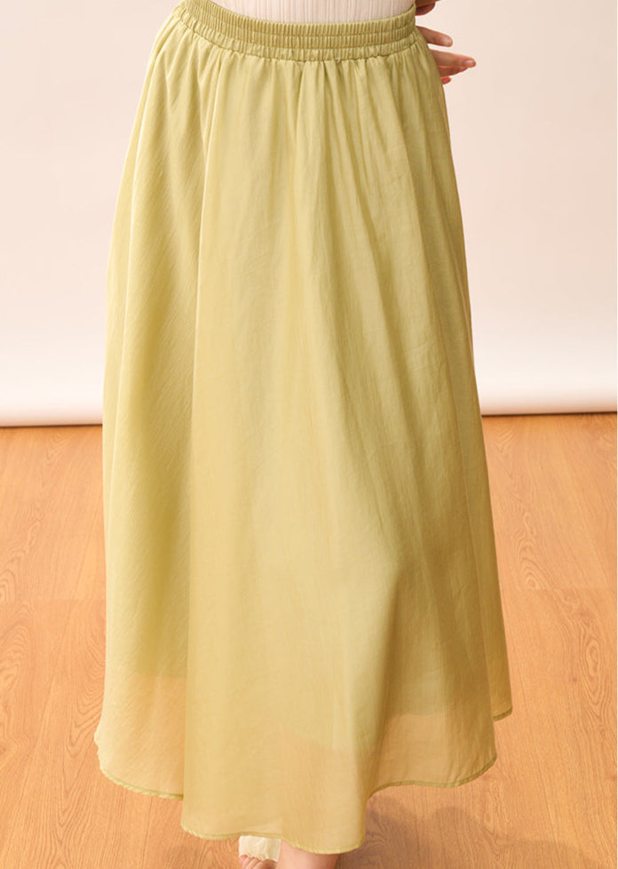 High-Waisted Lightweight A-Line Tencel Skirt