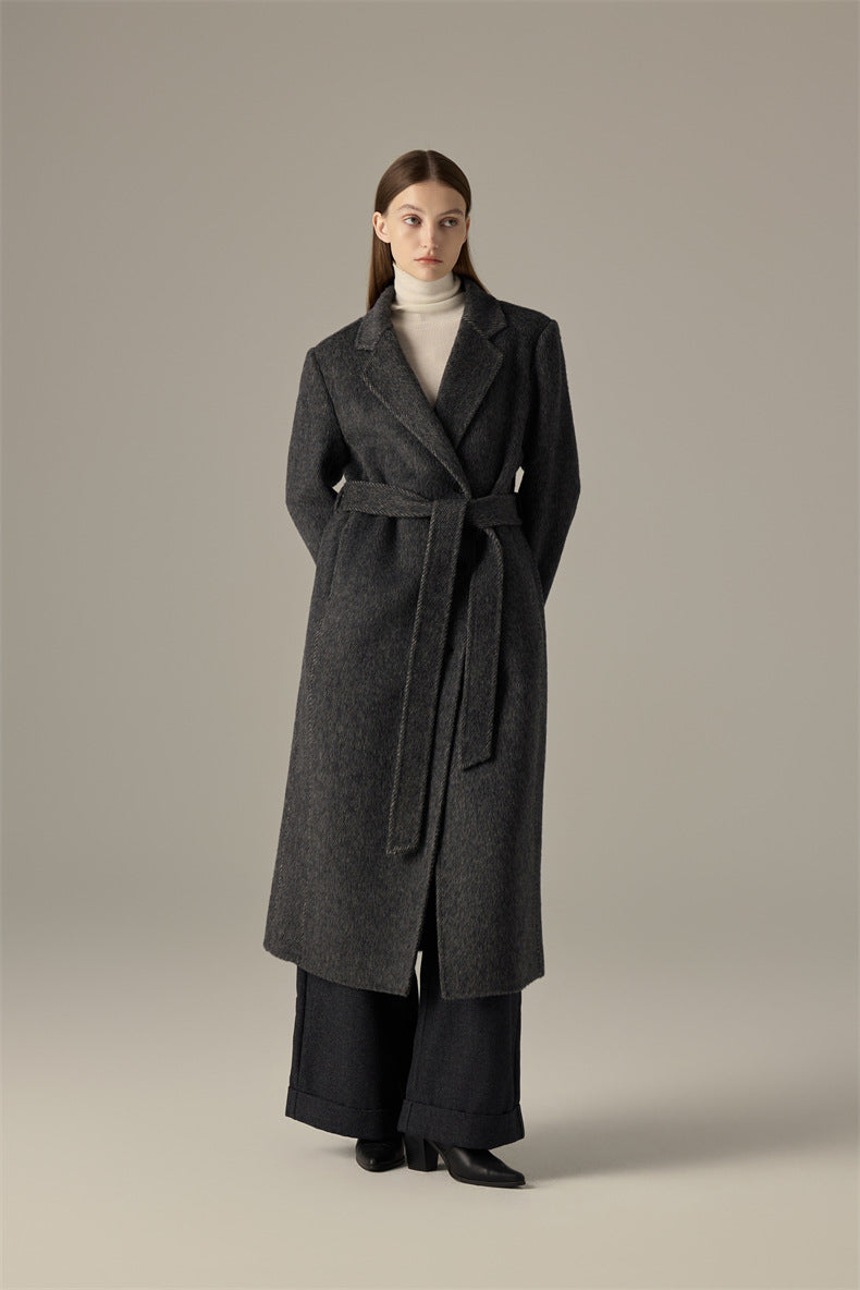 Cashmere Wool Structured Shoulder Coat – Timeless Elegance for Cold Days