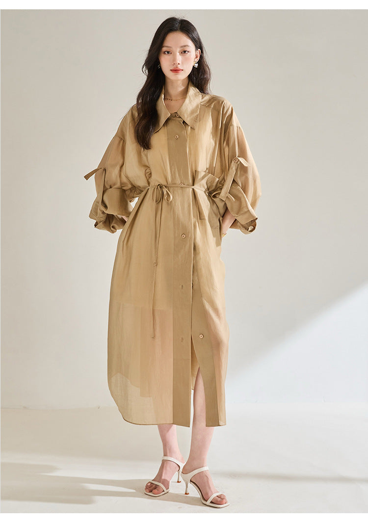 Lightweight Tencel Summer Trench Coat