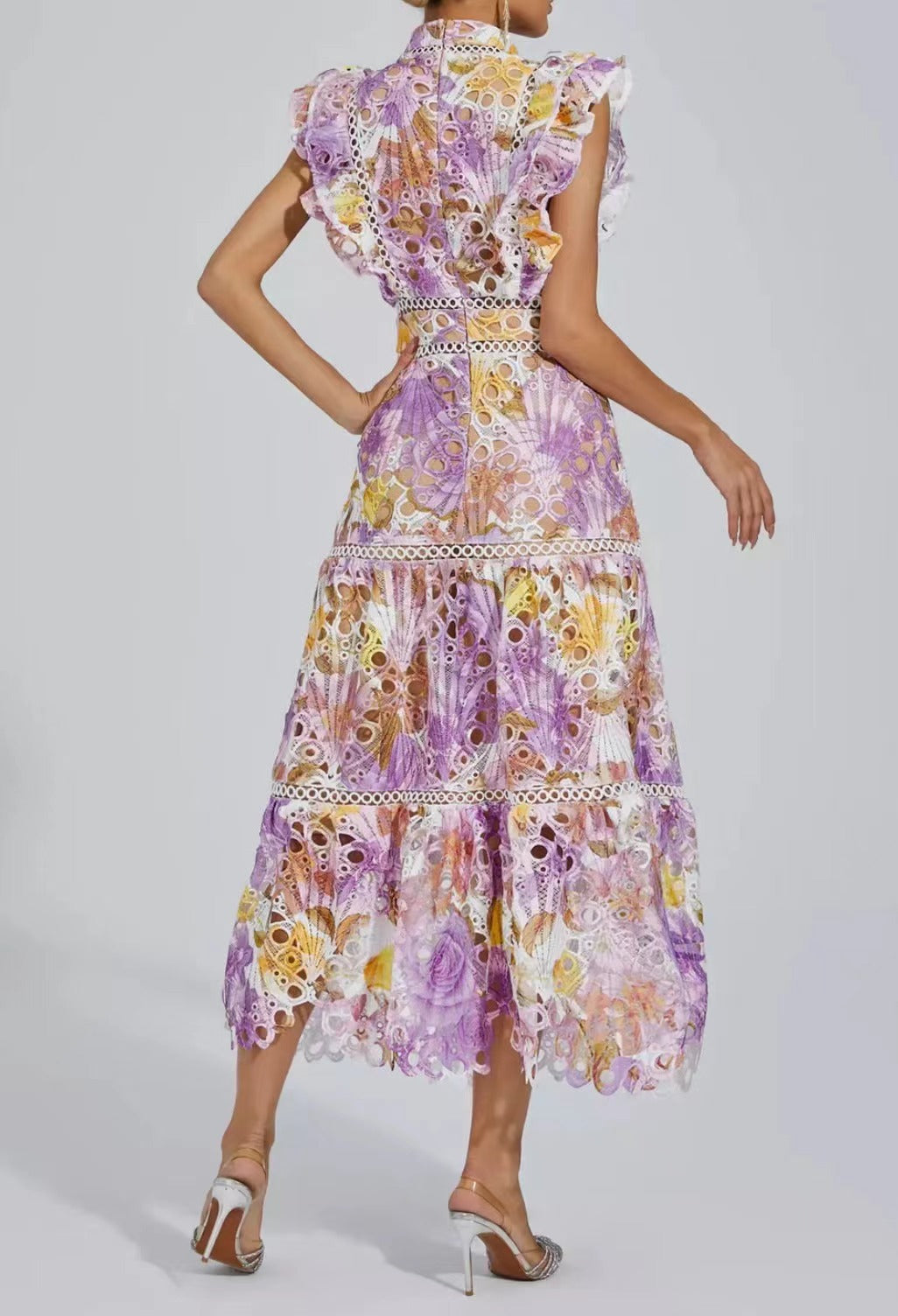 Premium Lace Detail Empire Waist Maxi Dress