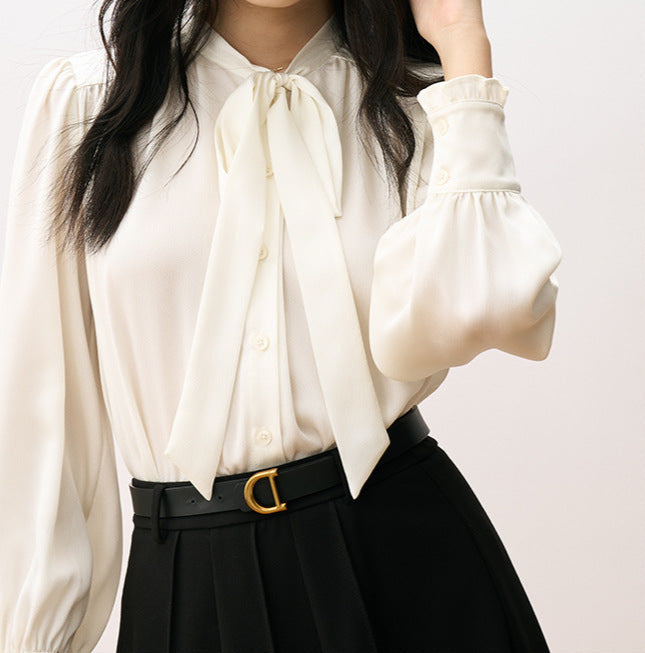 Bow-Tie Blouse – Elegant & Chic Niche Style