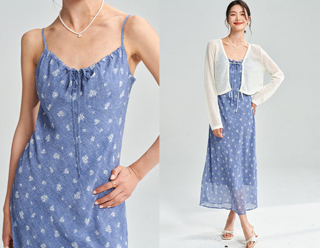 Floral Spaghetti Strap Maxi Dress