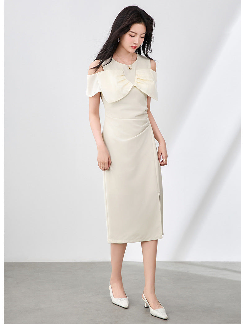 Summer Elegance Bow-Tie Midi Dress