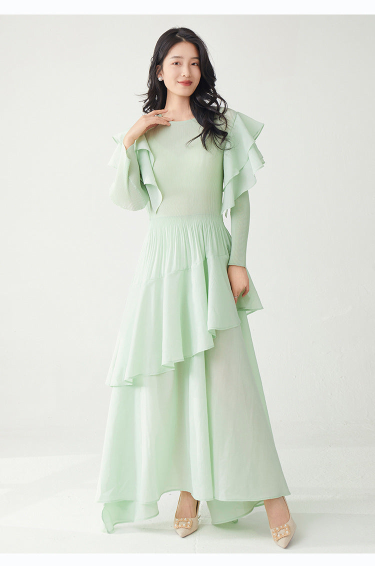 Ruffled Comfort Maxi Dress – One Size