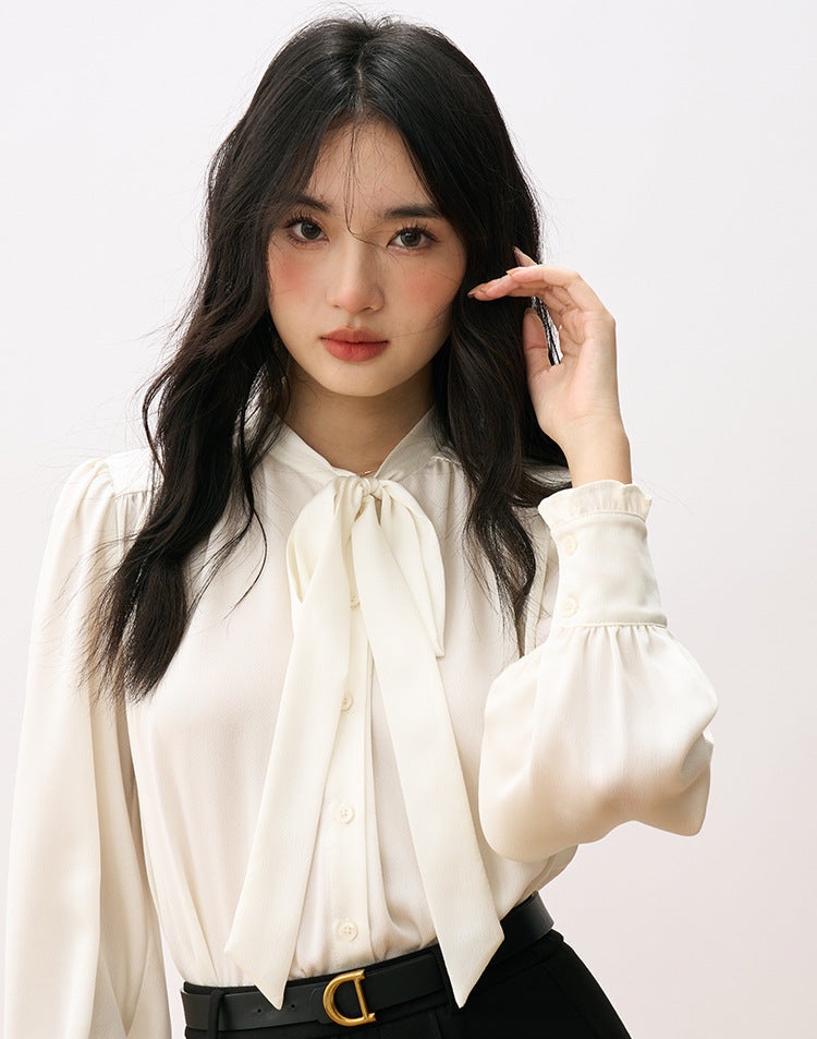 Bow-Tie Blouse – Elegant & Chic Niche Style