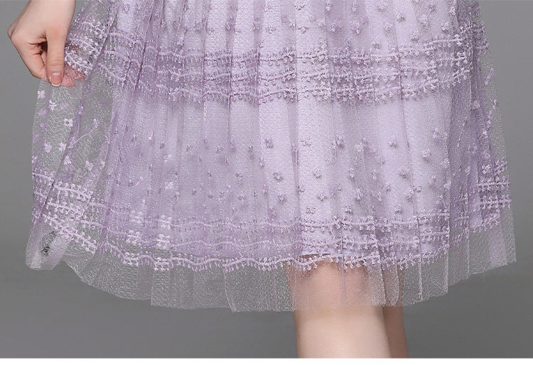 Lavender Breeze Mesh Dress