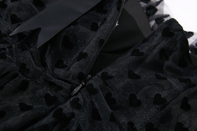 Love Dots Ruffled Maxi Dress – Adjustable Straps