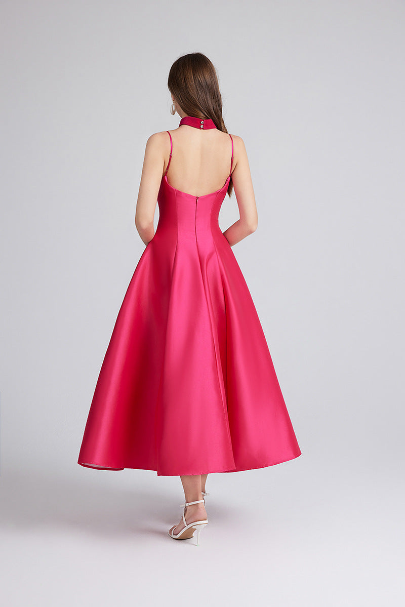 Monaco Glow Satin Evening Dress