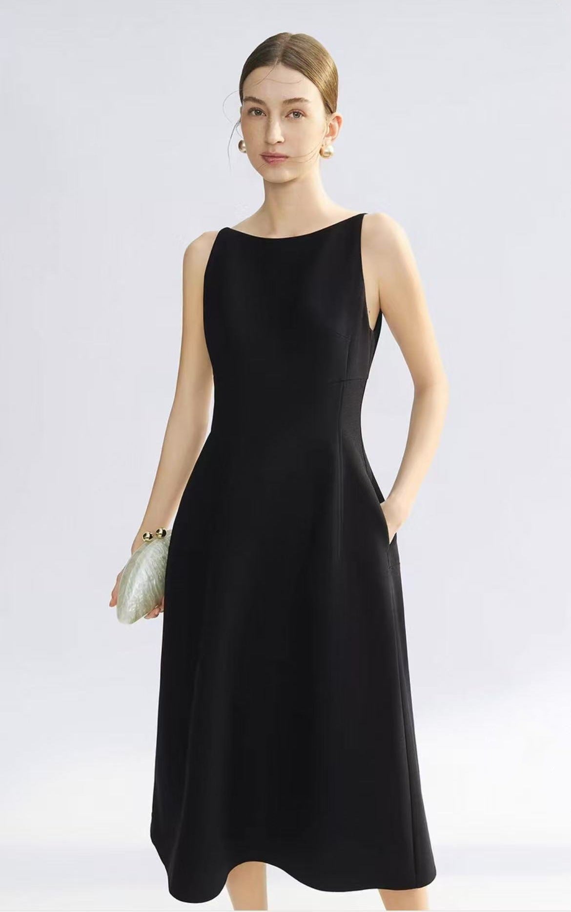 Modern Summer Silhouette Midi Dress