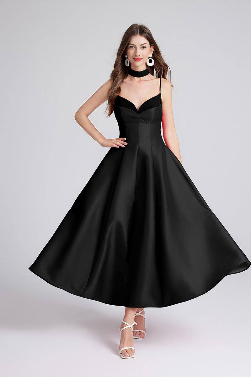 Monaco Glow Satin Evening Dress