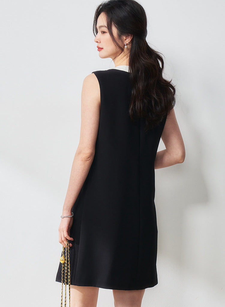 Contrast Bow Strap Midi Dress