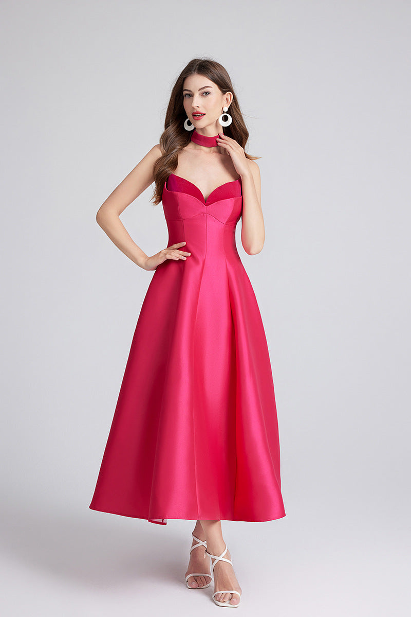 Monaco Glow Satin Evening Dress