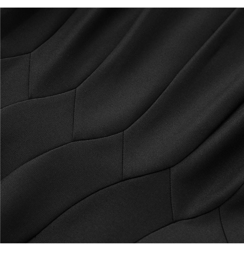 Wool-Blend Midi Dress with Pockets